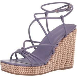 New‎ Marc Fisher Women's Zarah Wedge Sandal NIB NWT wisteria purple